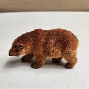 Wagner Handwork Kunstlerschutz West Germany Vintage Flocked Brown Bear